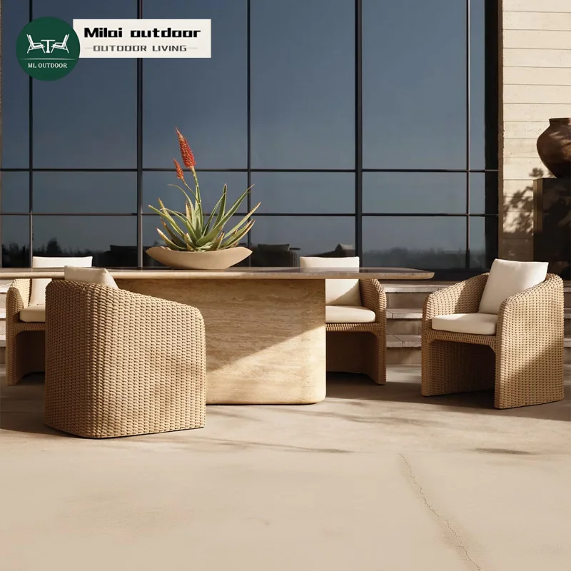 Modern Rattan Woven Garden Furniture Outdoor Dining Table And Chair Waterproof All-weather Courtyard Outdoor Dining Set
Modern Rattan Woven Garden Furniture Outdoor Dining Table And Chair Waterproof All-weather Courtyard Outdoor Dining Set