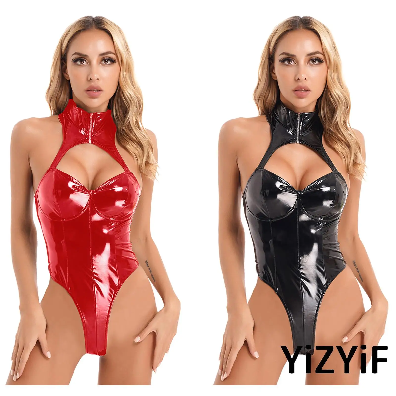 Women Latex Suit Bodysuit Club Wear Stage Performance Pole Dance Costume Hollow Out Stretch Bodycon Tank Leotard Cutout Catsuit
Women Latex Suit Bodysuit Club Wear Stage Performance Pole Dance Costume Hollow Out Stretch Bodycon Tank Leotard Cutout Catsuit