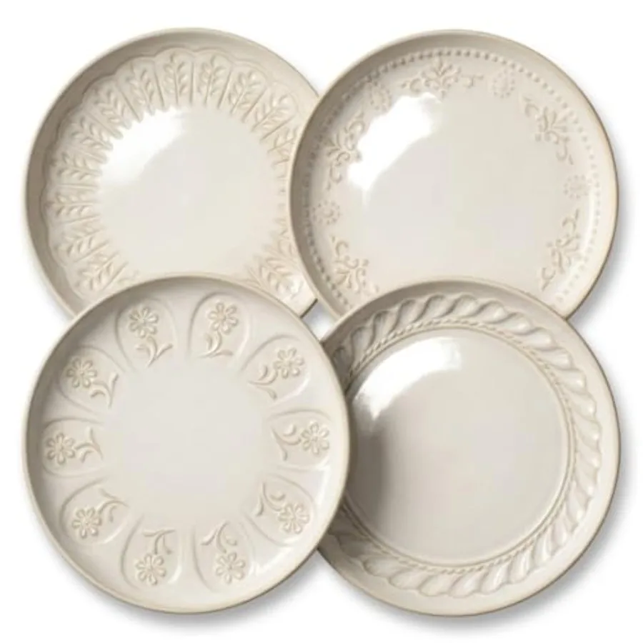 Salad Plates Set Of 4 Embossed Small Ceramic Dinner Plates for Appetizer Dessert Kitchen Plates With Lipped Edges Microwave Ove
Salad Plates Set Of 4 Embossed Small Ceramic Dinner Plates for Appetizer Dessert Kitchen Plates With Lipped Edges Microwave Ove