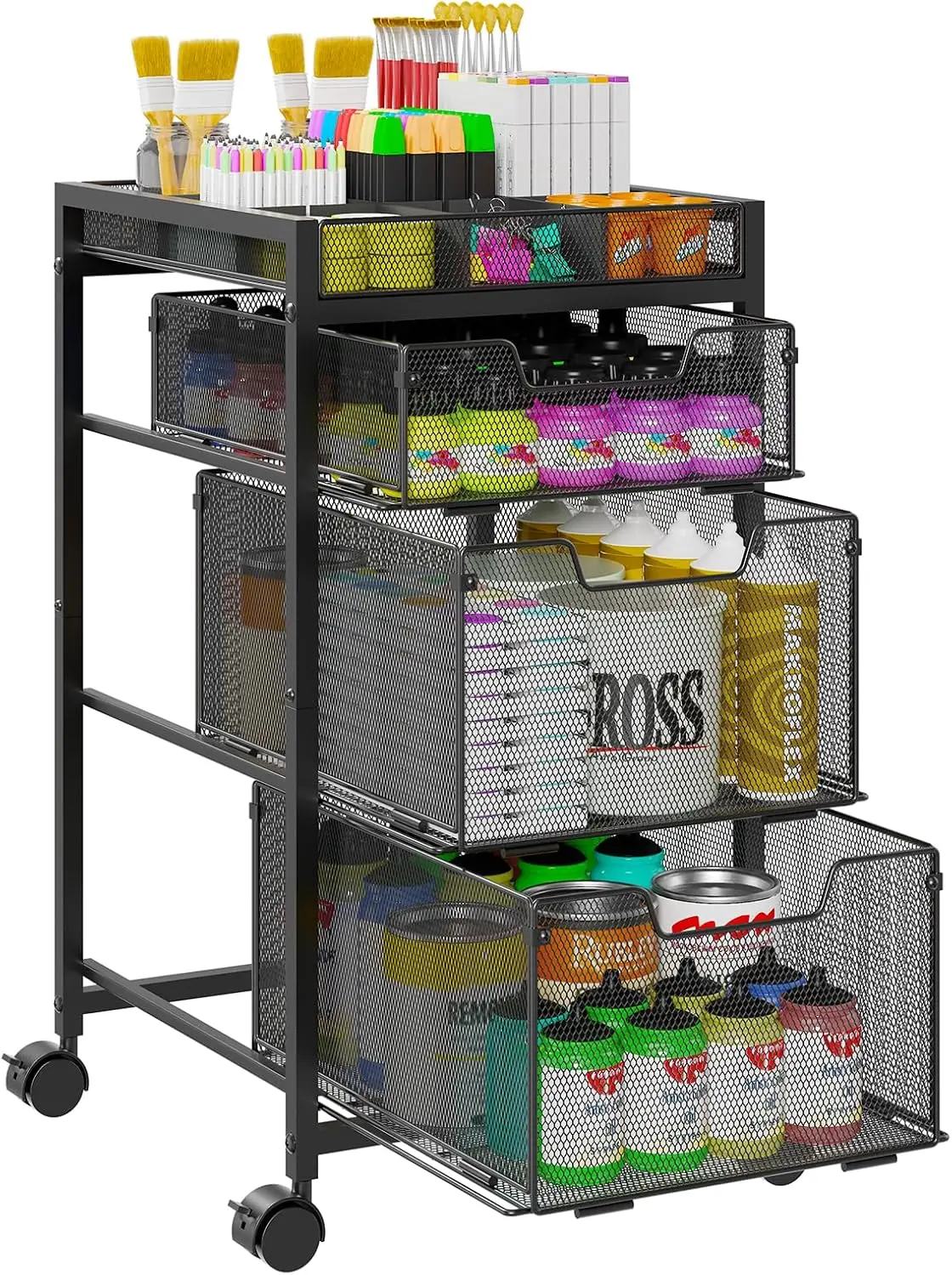 Rolling Utility Cart with 3 Drawers, Craft Organizer, Lockable Wheels for Art Supplies Storage
Rolling Utility Cart with 3 Drawers, Craft Organizer, Lockable Wheels for Art Supplies Storage