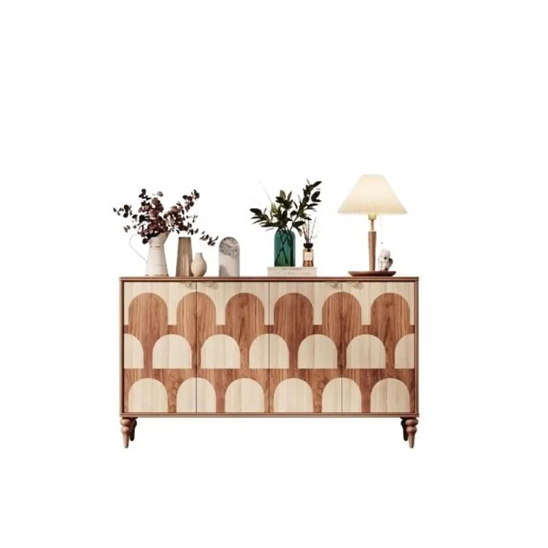 French retro style solid wood porch cabinet, home entrance integrated locker design art parquet dining side cabinet
French retro style solid wood porch cabinet, home entrance integrated locker design art parquet dining side cabinet