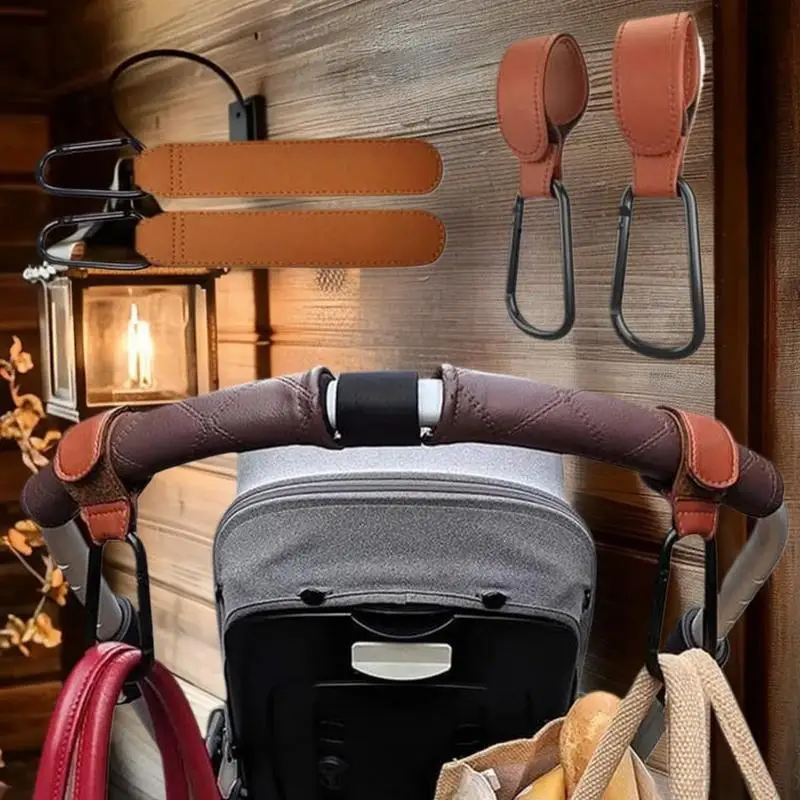 1/2PCS Premium PU Leather Stroller Hooks, 360 Degree Rotation, Pram Accessory for Baby Bags
1/2PCS Premium PU Leather Stroller Hooks, 360 Degree Rotation, Pram Accessory for Baby Bags