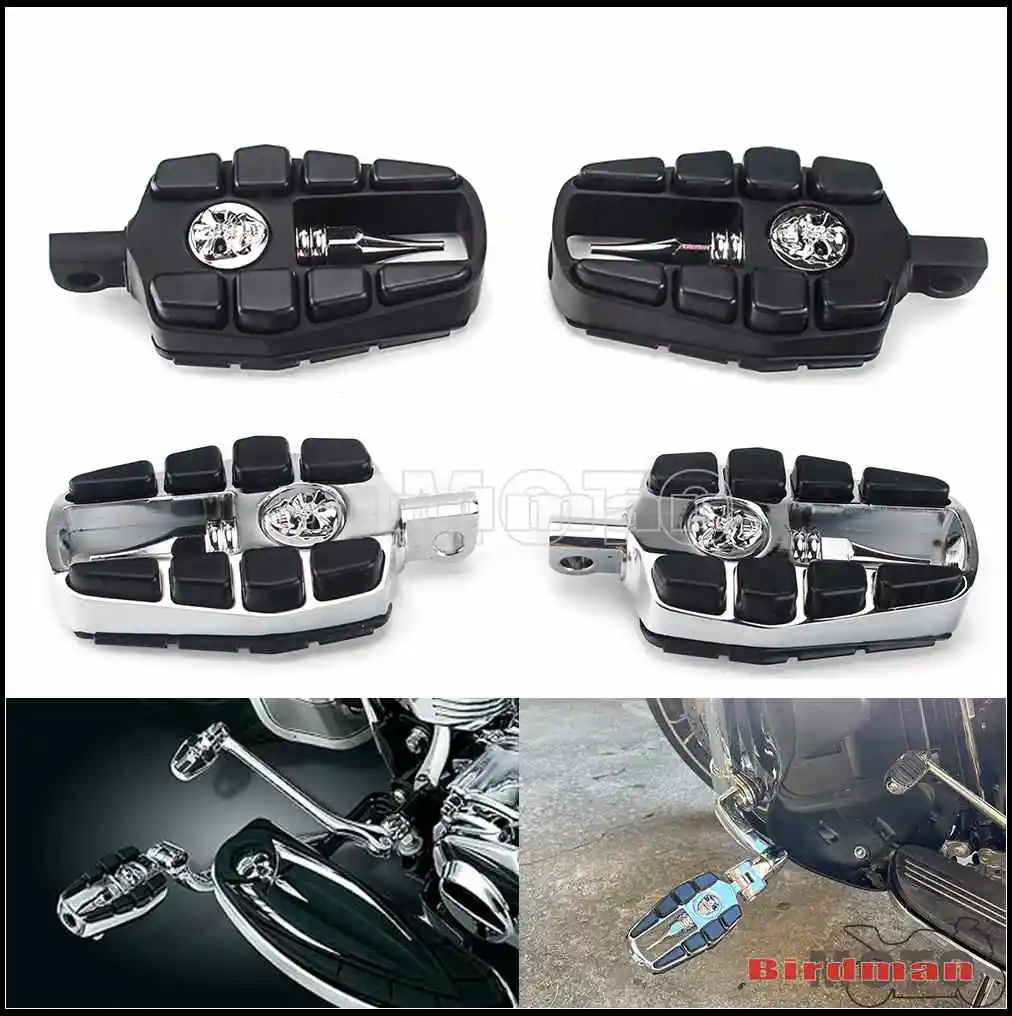 Для Harley Touring Glide FLH FLT Dyna Softail мужские мотоциклетные черные/хромированные ножки-подставки с зомби черепом пассажирские подставки для ног
Для Harley Touring Glide FLH FLT Dyna Softail мужские мотоциклетные черные/хромированные ножки-подставки с зомби черепом пассажирские подставки для ног