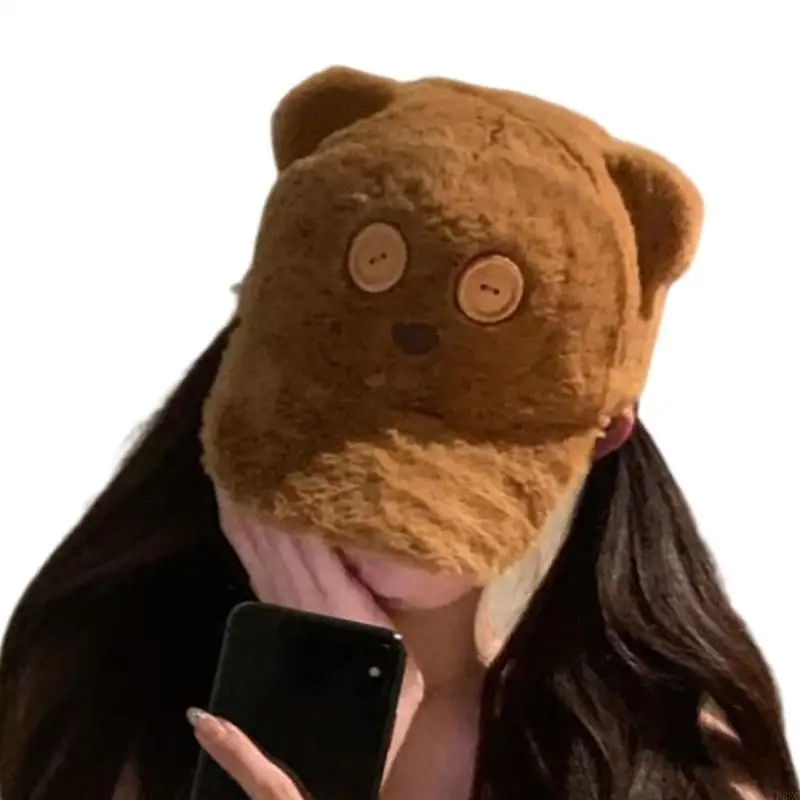 F3KC Мягкая плюшевая бейсболка с очаровательным дизайном пуговицы медведя для детей и взрослых, удобная уличная шапка унисекс
F3KC Мягкая плюшевая бейсболка с очаровательным дизайном пуговицы медведя для детей и взрослых, удобная уличная шапка унисекс