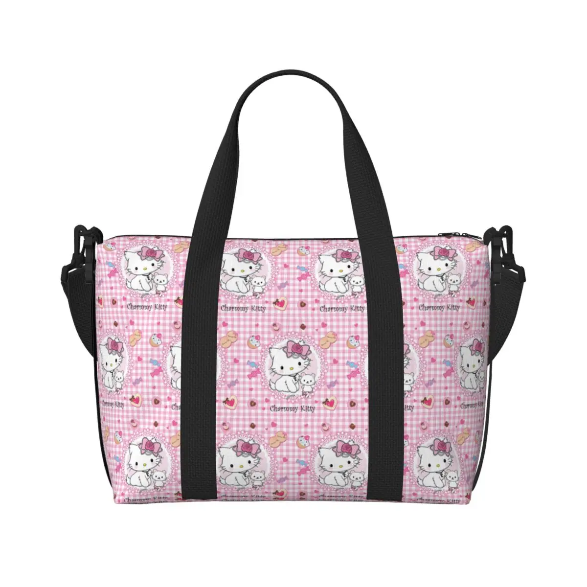 Custom Cartoon Charmmy Kitty Beach Tote Bag for Women Cute Anime Large Compartment Beach Gym Travel Bags
Custom Cartoon Charmmy Kitty Beach Tote Bag for Women Cute Anime Large Compartment Beach Gym Travel Bags
