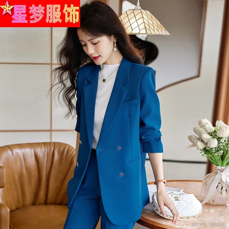 Blue Suit Jacket Women's High Sense 2023 Spring and Autumn New Casual Korean Style Small Professional Tailored Suit Suit
Blue Suit Jacket Women's High Sense 2023 Spring and Autumn New Casual Korean Style Small Professional Tailored Suit Suit