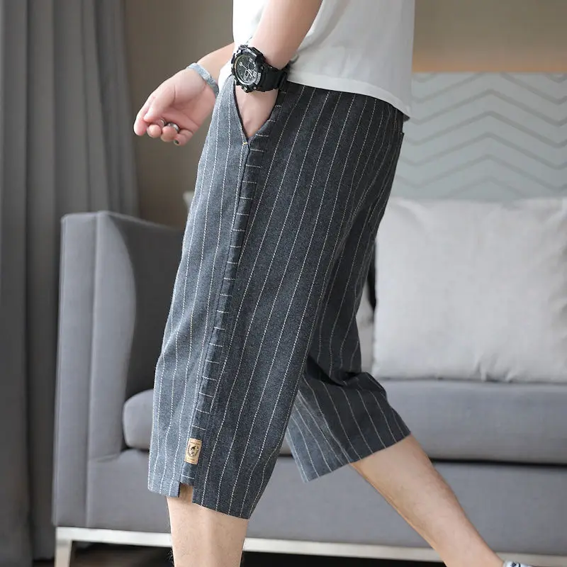 Line Men Summer New Fashion Loose Cotton and Line Thin Straight Casual 7-Cut ShortsYY63
Line Men Summer New Fashion Loose Cotton and Line Thin Straight Casual 7-Cut ShortsYY63