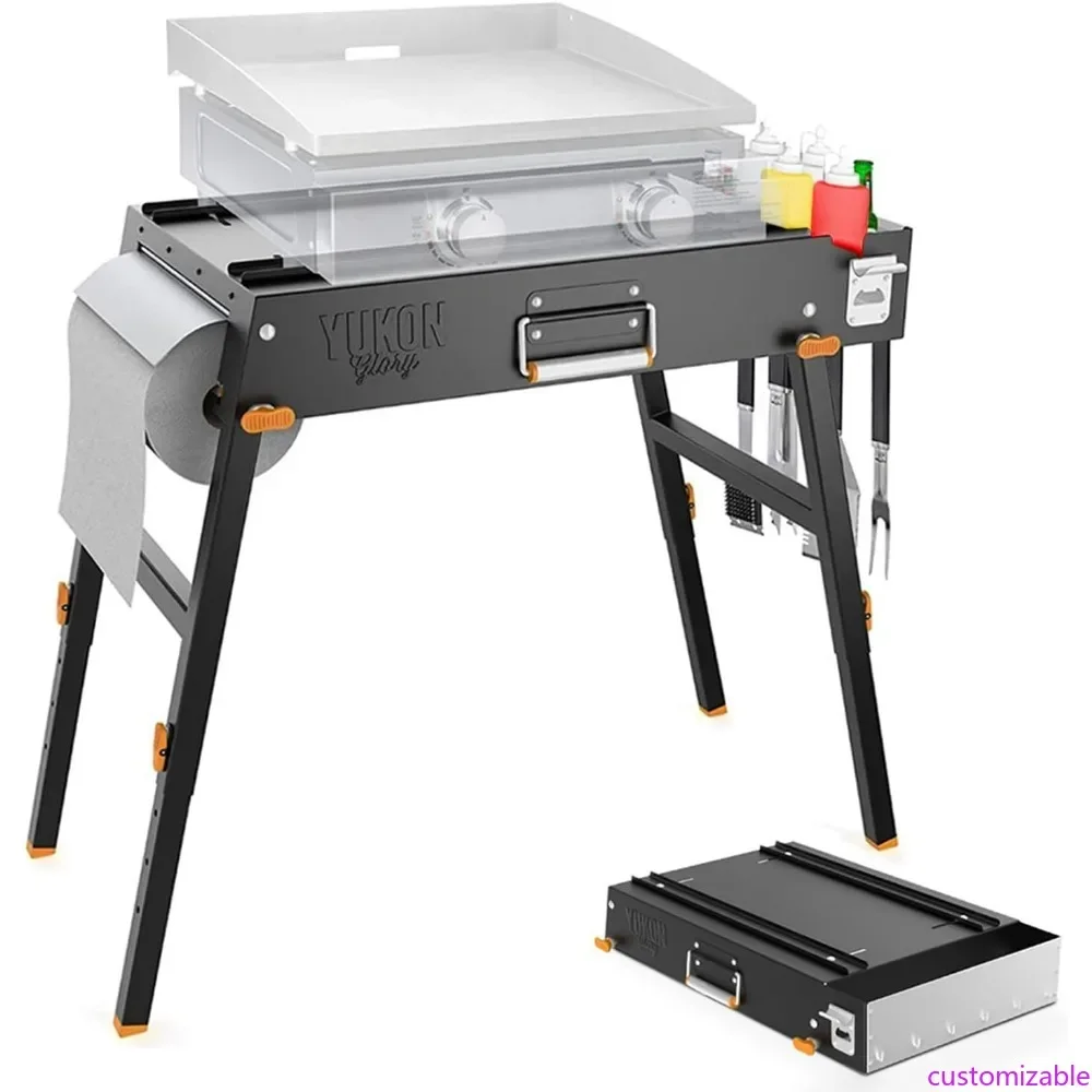 Yukon Glory Universal Portable Grill Table with Flat Top Griddle and Built-In Storage Caddy - Designed for Tabletop Blackstone G
Yukon Glory Universal Portable Grill Table with Flat Top Griddle and Built-In Storage Caddy - Designed for Tabletop Blackstone G