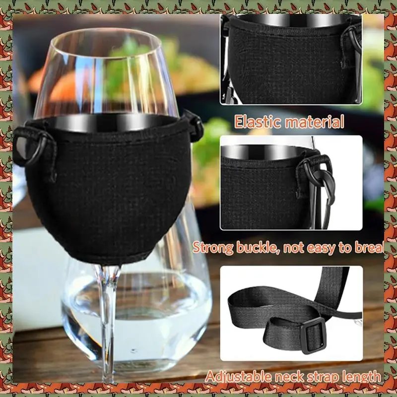 ABLQ 4PCS Portable Wine Glass Holder Strap Wine Sling Yoke Glass Holder Support Neck Strap For Birthday Cocktail Tools
ABLQ 4PCS Portable Wine Glass Holder Strap Wine Sling Yoke Glass Holder Support Neck Strap For Birthday Cocktail Tools