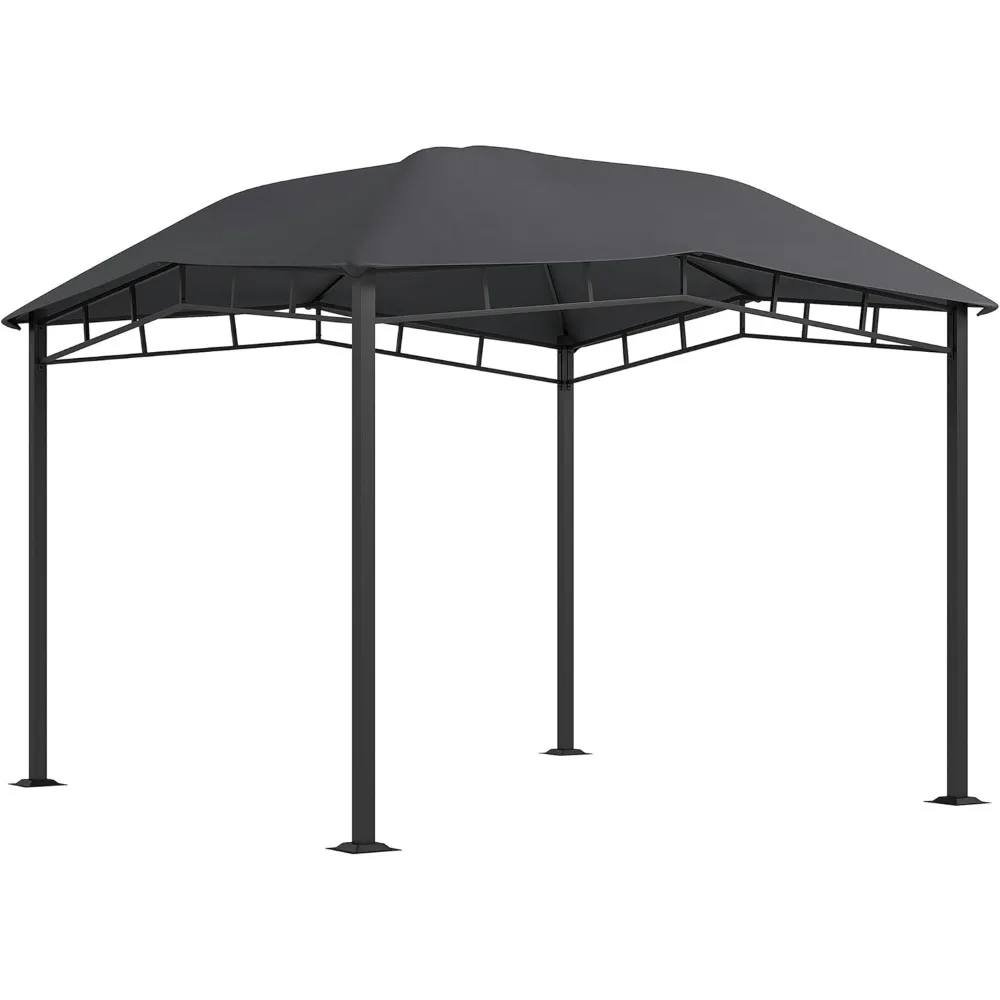 10' x 10' Soft Top Patio Gazebo Outdoor Canopy with Unique Geometric Design Roof, All-Weather Steel Frame, Gray
10' x 10' Soft Top Patio Gazebo Outdoor Canopy with Unique Geometric Design Roof, All-Weather Steel Frame, Gray