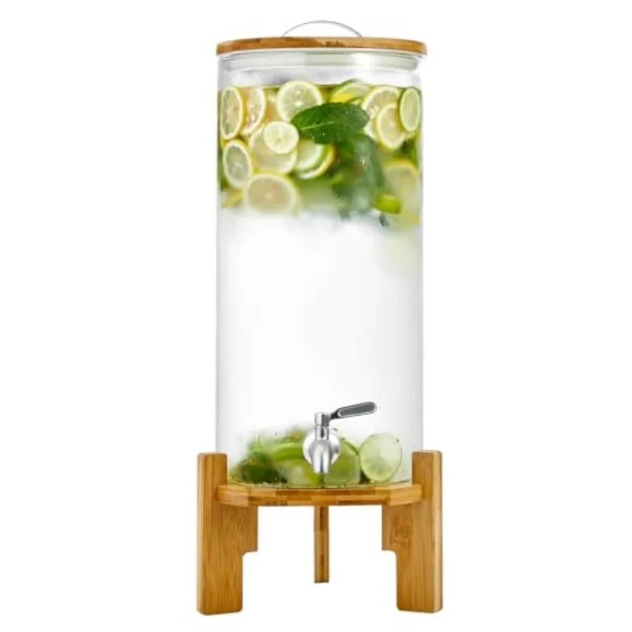 Beverage Dispenser 2.9 Gallon with Spigot Glass Water Dispenser for Parties Bars Restaurants 11L with Wood Stand Drink Dispense
Beverage Dispenser 2.9 Gallon with Spigot Glass Water Dispenser for Parties Bars Restaurants 11L with Wood Stand Drink Dispense