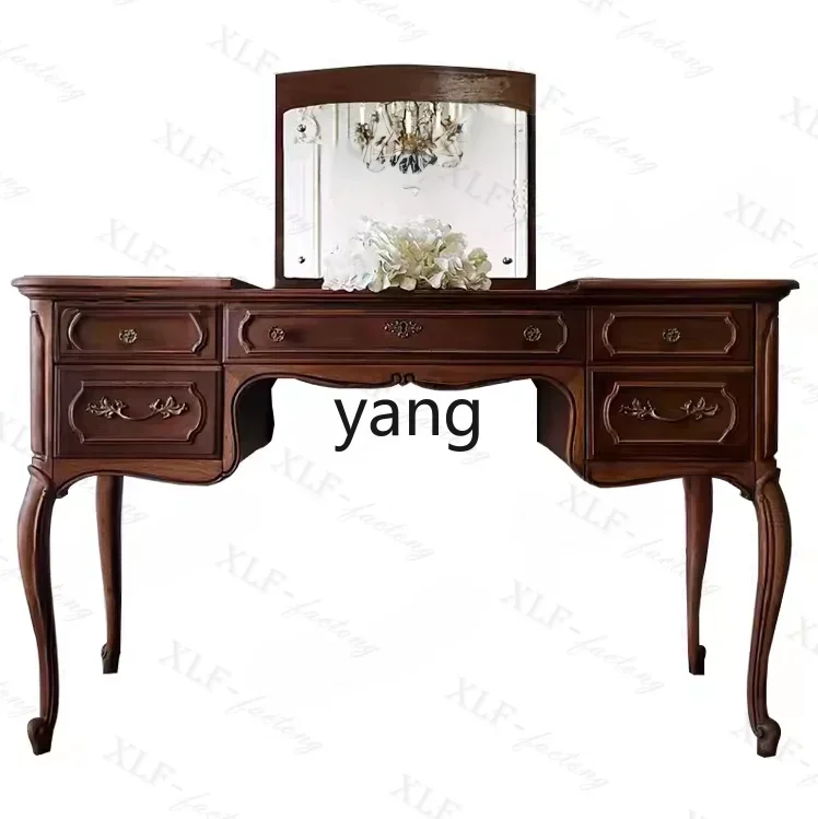 LTT French solid wood mirror dresser European carved old retro light luxury makeup table
LTT French solid wood mirror dresser European carved old retro light luxury makeup table