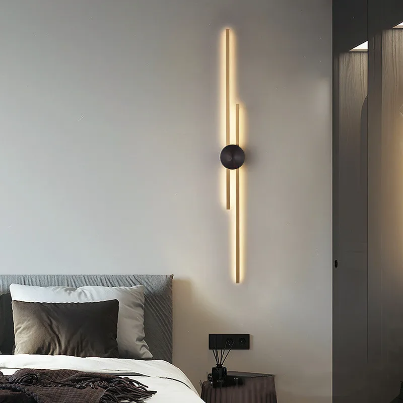 3CCT Luxury Minimalist LED Wall Light Copper Creative Long Aisle Linear Light For Living Room TV Background Bedroom Bedside
3CCT Luxury Minimalist LED Wall Light Copper Creative Long Aisle Linear Light For Living Room TV Background Bedroom Bedside