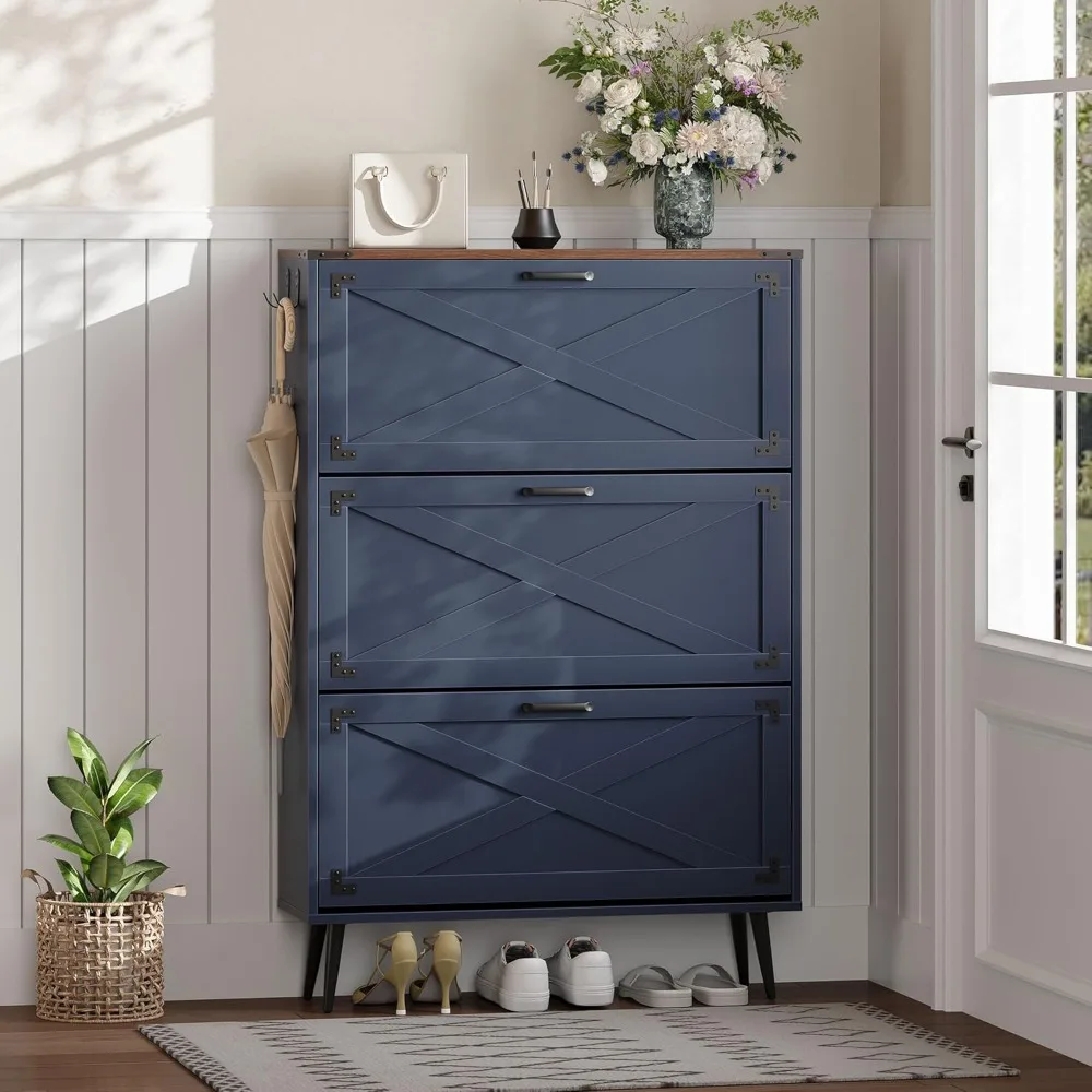 Shoe Organizer Cabinet Narrow with 3 Flip Drawers Shoe Rack Cabinet Hidden Slim Freestanding Shoe Storage Cabinet, Customized
Shoe Organizer Cabinet Narrow with 3 Flip Drawers Shoe Rack Cabinet Hidden Slim Freestanding Shoe Storage Cabinet, Customized