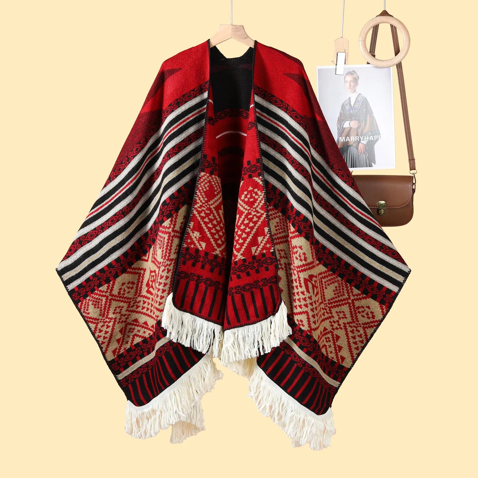 Новое пончо в этническом стиле, теплая шаль для путешествий на осень и зиму, женская верхняя одежда, плащ, дорожная накидка с разрезом
Новое пончо в этническом стиле, теплая шаль для путешествий на осень и зиму, женская верхняя одежда, плащ, дорожная накидка с разрезом