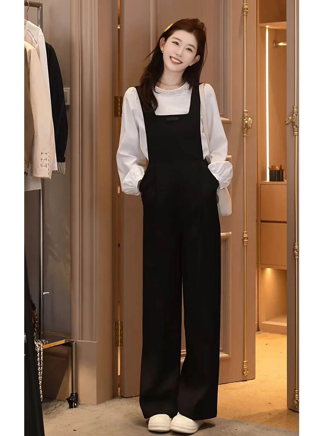 Женские комбинезоны Donna с высокой талией, корейская осенняя коллекция, прямые брюки, длинные штаны из полиэфирного волокна
Женские комбинезоны Donna с высокой талией, корейская осенняя коллекция, прямые брюки, длинные штаны из полиэфирного волокна