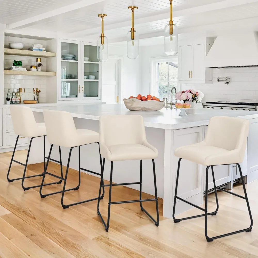 26 Inch Bar Stools Set of 3, Faux Leather Upholstered Barstools, Counter Height Bar Stools with Back, Comfortable Bar Chairs
26 Inch Bar Stools Set of 3, Faux Leather Upholstered Barstools, Counter Height Bar Stools with Back, Comfortable Bar Chairs