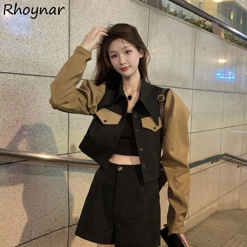 Fashion Patchwork Autumn Cropped Jackets for Women Puff Sleeve Hot Sweet Female Safari Style Chic Outerwear Vintage High Street
Fashion Patchwork Autumn Cropped Jackets for Women Puff Sleeve Hot Sweet Female Safari Style Chic Outerwear Vintage High Street
