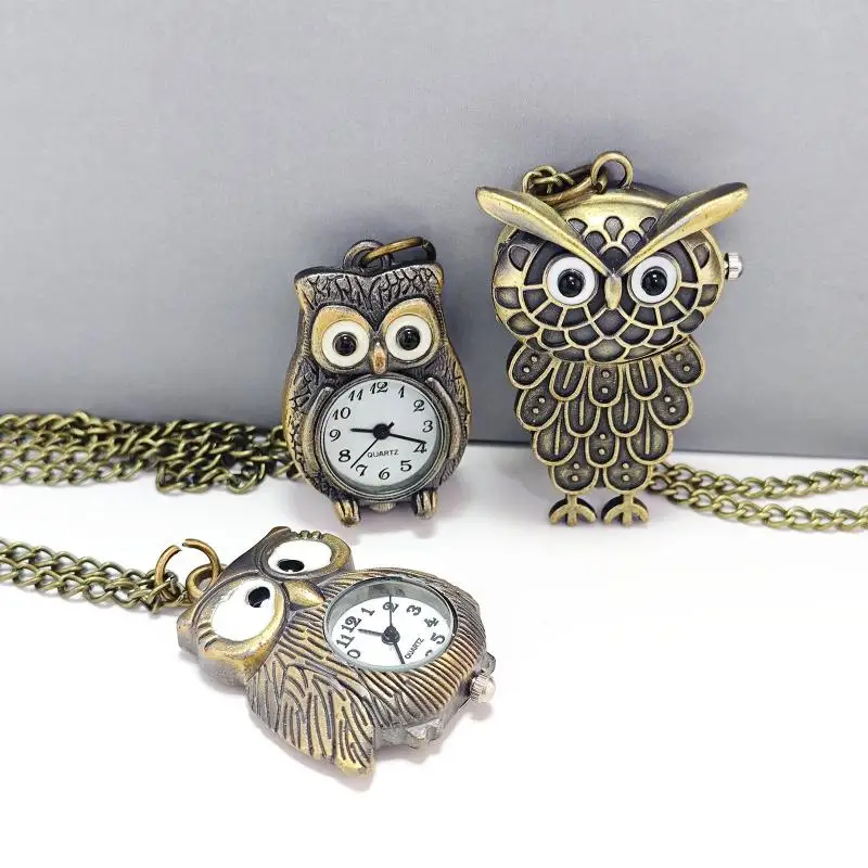 Cartoon Women's Man Owl Pocket Watch Cute Mini Antique Bronze Color Quartz Necklace Pocket Watch For Giving Family Birthday Gift
Cartoon Women's Man Owl Pocket Watch Cute Mini Antique Bronze Color Quartz Necklace Pocket Watch For Giving Family Birthday Gift