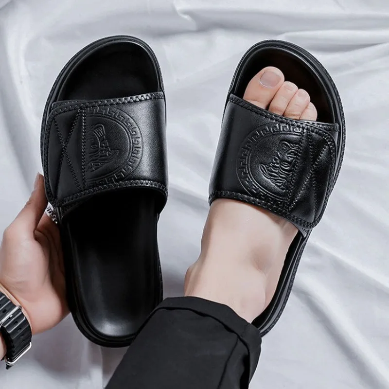 New Summer Leather Sandals for Men, Fashionable High-quality Wear-resistant Cool Slippers, Shoes Men Non-slip Casual Beach Shoes
New Summer Leather Sandals for Men, Fashionable High-quality Wear-resistant Cool Slippers, Shoes Men Non-slip Casual Beach Shoes