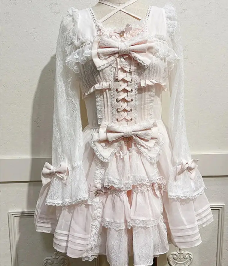 Japanese Liz Swee Lolita Dress New Spring and Summer Girl Women's Lace Bow Long Sleeve Slim Cute Short Princess Dresses
Japanese Liz Swee Lolita Dress New Spring and Summer Girl Women's Lace Bow Long Sleeve Slim Cute Short Princess Dresses