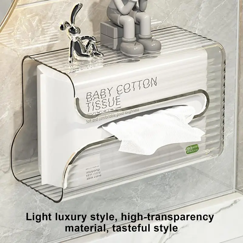 Wall-Mounted Tissue Box Holder Household Tissue Box Modern Holder For Facial Paper Decorative Tissue Dispenser Box Clear Stylish
Wall-Mounted Tissue Box Holder Household Tissue Box Modern Holder For Facial Paper Decorative Tissue Dispenser Box Clear Stylish