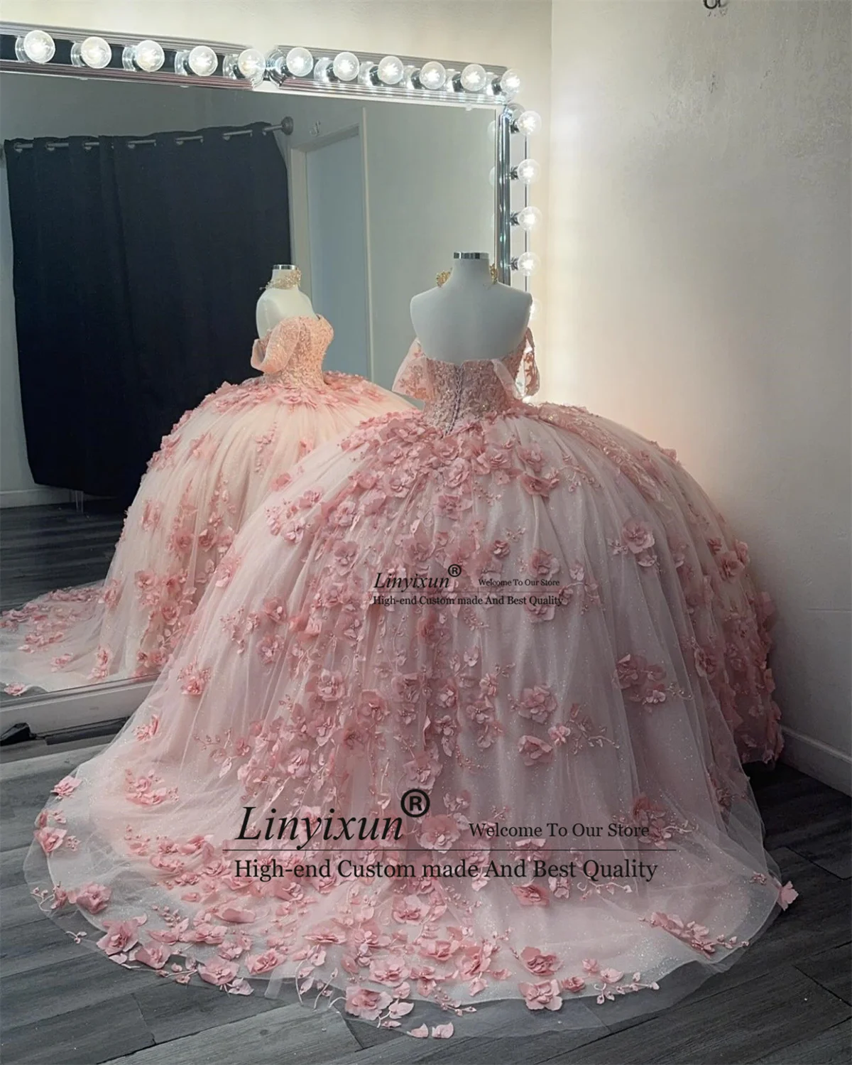 Элегантное бальное платье Quinceanera Платья с 3D цветами и бисером, кружево с блестками, мексиканское платье с открытыми плечами на день рождения Sweet 16, Vestidos De 15 Años
Элегантное бальное платье Quinceanera Платья с 3D цветами и бисером, кружево с блестками, мексиканское платье с открытыми плечами на день рождения Sweet 16, Vestidos De 15 Años
