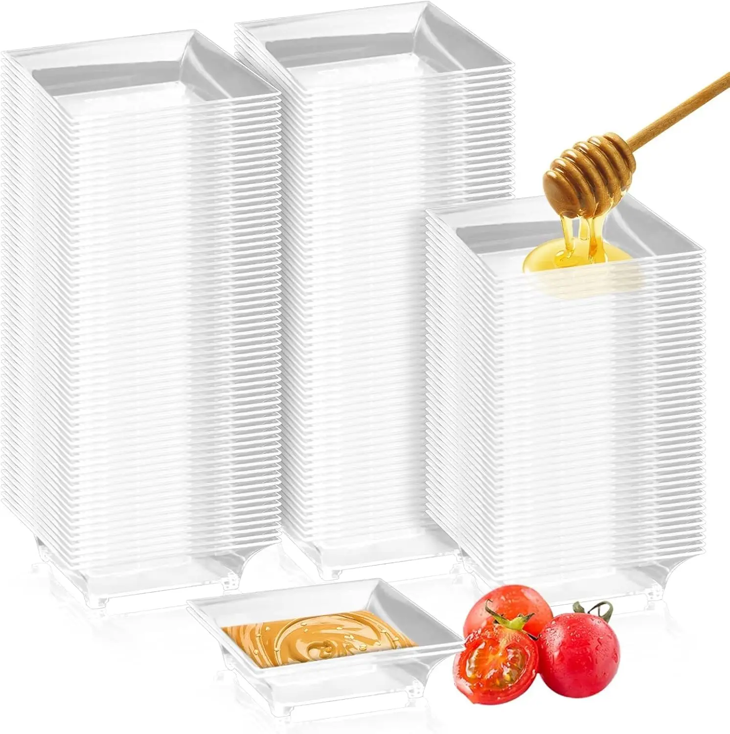 100 Pcs Mini Dessert Plates 2.4" Clear Disposable Small Plastic Tray for Sauce Dessert Fruit Appetizer
100 Pcs Mini Dessert Plates 2.4" Clear Disposable Small Plastic Tray for Sauce Dessert Fruit Appetizer