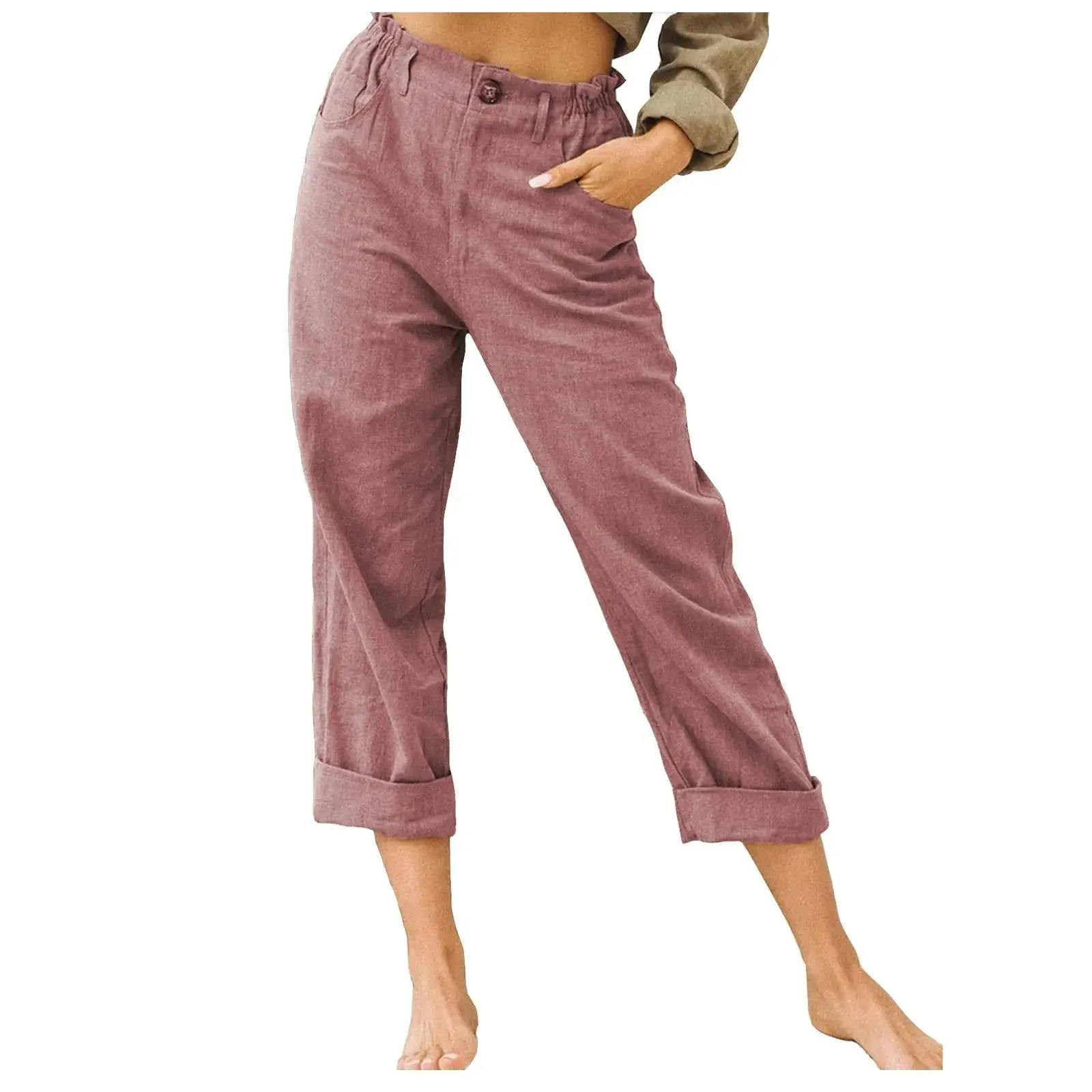 Spring 2024 Women's Long Cotton Linen Pants with Bla kets Cleanfit Sle Casual Trousers for Middle-aged Women
Spring 2024 Women's Long Cotton Linen Pants with Bla kets Cleanfit Sle Casual Trousers for Middle-aged Women