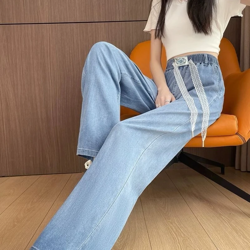 2026 Trendy Flared Jeans for Women Lace Belt Detail Soft Drape Straight Wide Leg Spring Summer
2026 Trendy Flared Jeans for Women Lace Belt Detail Soft Drape Straight Wide Leg Spring Summer