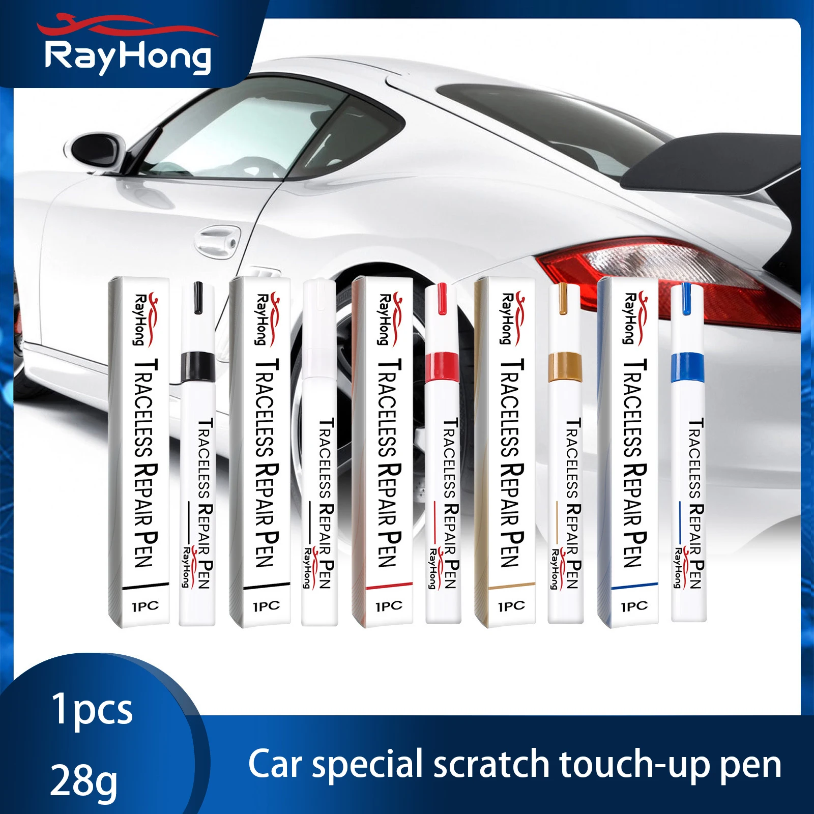 Car special scratch touch-up pen restores the car paint black car white paint scratch removal mark repair
Car special scratch touch-up pen restores the car paint black car white paint scratch removal mark repair