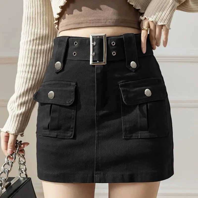 Harajuku Multiple Pockets Denim Skirt Vintage Goth Black Y2k Mini Skirt Fashion Womens Casual Sexy Streetwear Jeans Skirts
Harajuku Multiple Pockets Denim Skirt Vintage Goth Black Y2k Mini Skirt Fashion Womens Casual Sexy Streetwear Jeans Skirts