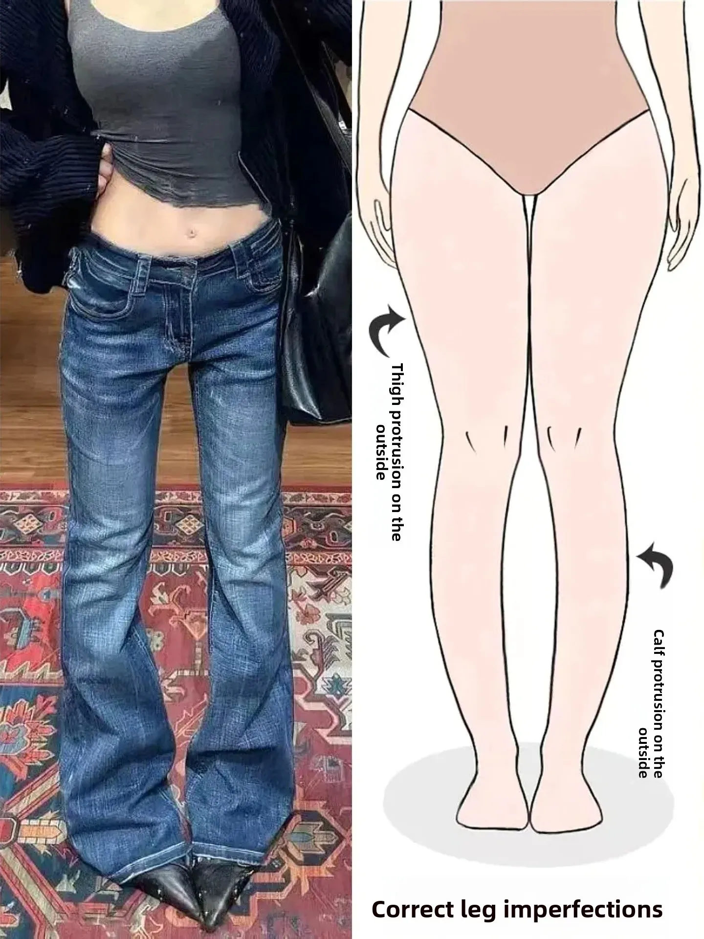 Low Waist Bell Bottom Denim Jeans Women's Street Style Sexy Autumn New Fashion Slim Fit Bell Leggings Ladies Jeans
Low Waist Bell Bottom Denim Jeans Women's Street Style Sexy Autumn New Fashion Slim Fit Bell Leggings Ladies Jeans