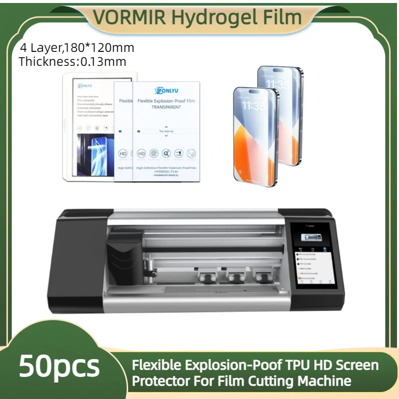 50pcs TPU HD Flexible Explosion-Poof Phone Screen Protector Anti-Fingerprint Full Coverage Hydrogel Film For Cutting Machine
50pcs TPU HD Flexible Explosion-Poof Phone Screen Protector Anti-Fingerprint Full Coverage Hydrogel Film For Cutting Machine