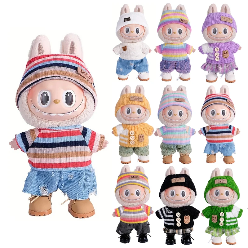 6.69inch Labubu Doll Clothes for buLabu with 3 Outfits - Stylish Fisherman Hat & Sweaters & Pants or skirt Set for 6.69inch Doll
6.69inch Labubu Doll Clothes for buLabu with 3 Outfits - Stylish Fisherman Hat & Sweaters & Pants or skirt Set for 6.69inch Doll