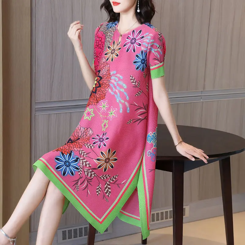 Dress female 2023 summer new fashion Chinese style elegant casual pleated dress Western mid-length short-sleeved a-line skirt
Dress female 2023 summer new fashion Chinese style elegant casual pleated dress Western mid-length short-sleeved a-line skirt