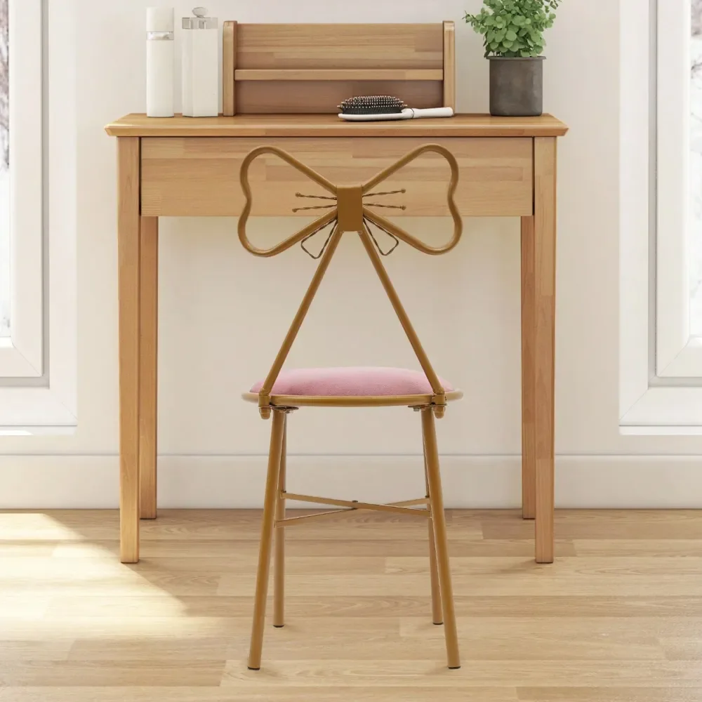 Butterfly-Shaped Vanity Chair with Soft Cushion, Pink Elegant Makeup Chair, Accent Chair for Bedroom & Dining Area
Butterfly-Shaped Vanity Chair with Soft Cushion, Pink Elegant Makeup Chair, Accent Chair for Bedroom & Dining Area