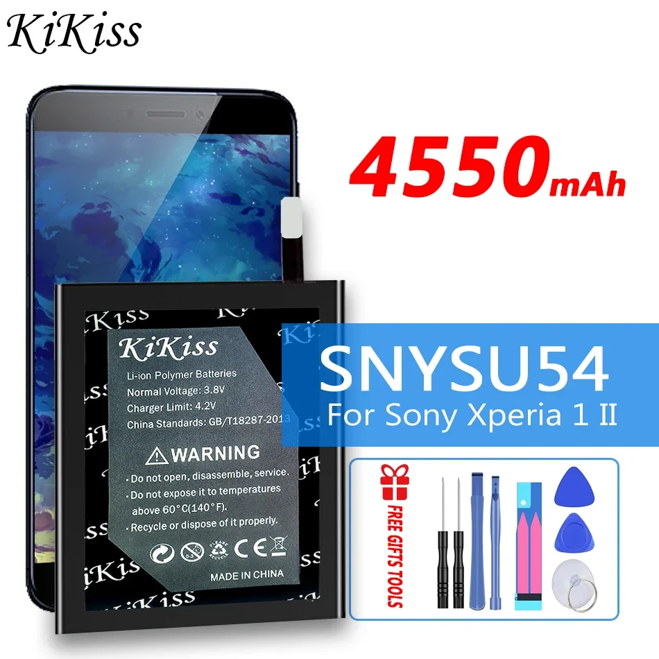 KiKiss 4550mAh SNYSU54 Rechargeable Battery For Sony Xperia 1 II Xperia pro/Xperia1 2nd/Xperia5 2nd/Xperia 5/Xperia 5ii
KiKiss 4550mAh SNYSU54 Rechargeable Battery For Sony Xperia 1 II Xperia pro/Xperia1 2nd/Xperia5 2nd/Xperia 5/Xperia 5ii
