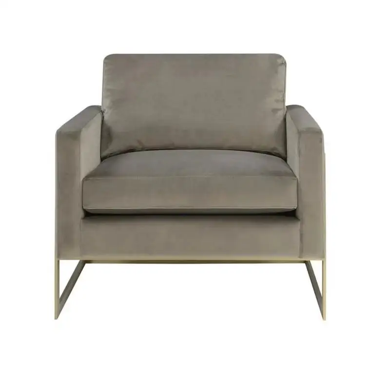 # Contemporary Light Blue Soft Woven Fabric Upholstered Armchair with Gold Open Box Metal Frame for Living Room Chairs
# Contemporary Light Blue Soft Woven Fabric Upholstered Armchair with Gold Open Box Metal Frame for Living Room Chairs