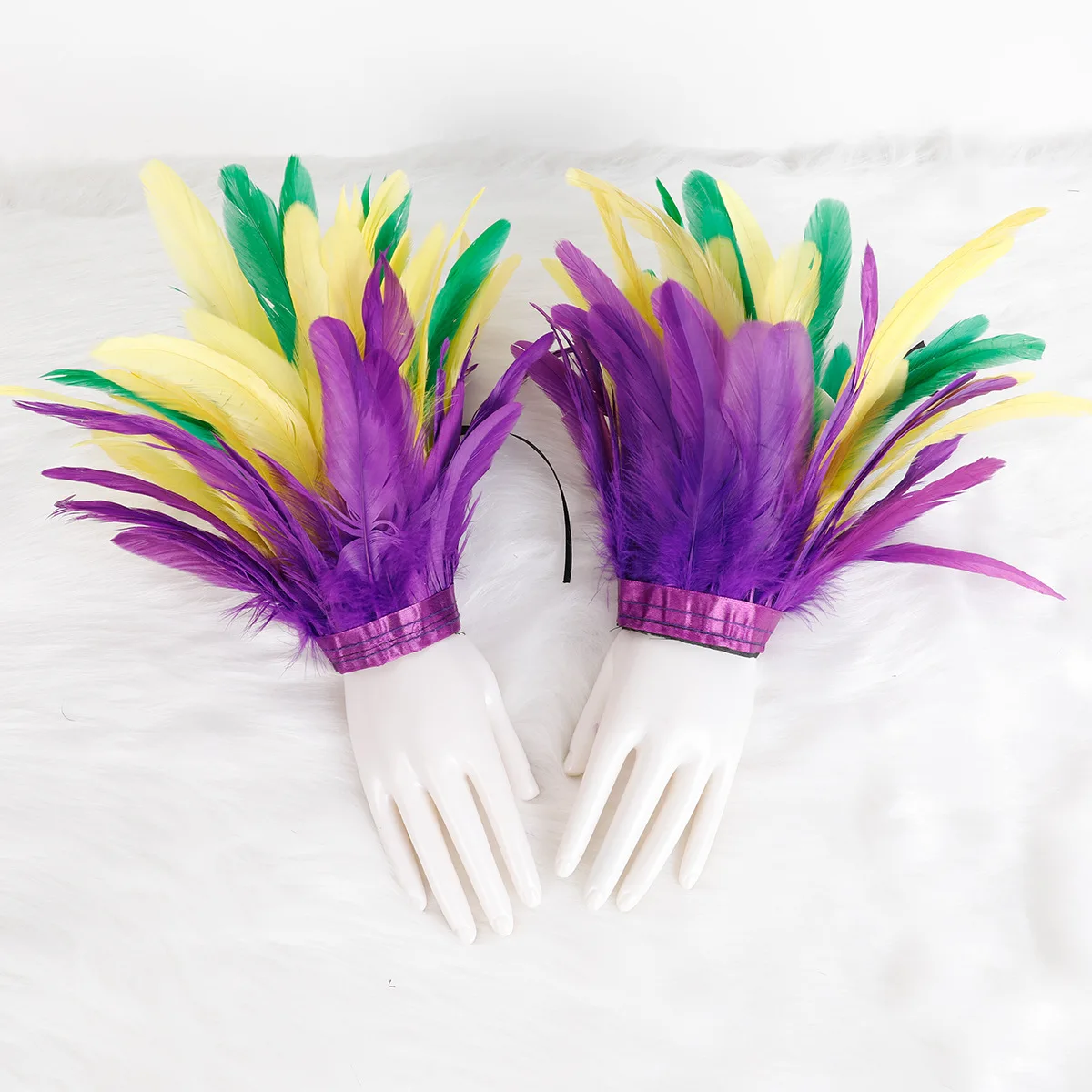 Natural Feather Wrist Sleeves Elegant Fur Sleeves Armband Gothic Halloween Cosplay Feather Gloves Cuffs Costume Accessories
Natural Feather Wrist Sleeves Elegant Fur Sleeves Armband Gothic Halloween Cosplay Feather Gloves Cuffs Costume Accessories