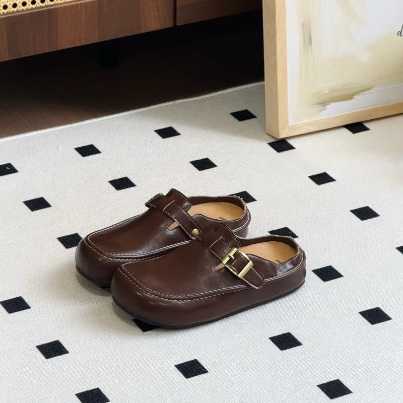 New Women Shoes Retro Luxury Genuine Leather Mueller Slippers for Woman Fashion Britain Casual Shoe Designer Shoes Zapatos Mujer
New Women Shoes Retro Luxury Genuine Leather Mueller Slippers for Woman Fashion Britain Casual Shoe Designer Shoes Zapatos Mujer