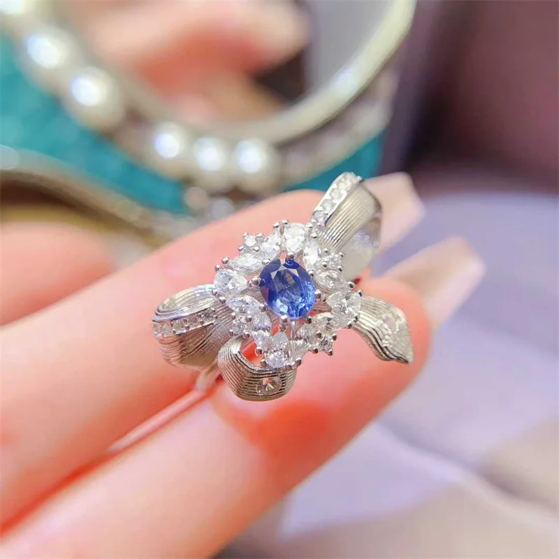 Authentic S925 Sterling Silver Natural Ruby Sapphire Bowknot Shape Ring for Women Anniversary Gift with Certificate
Authentic S925 Sterling Silver Natural Ruby Sapphire Bowknot Shape Ring for Women Anniversary Gift with Certificate