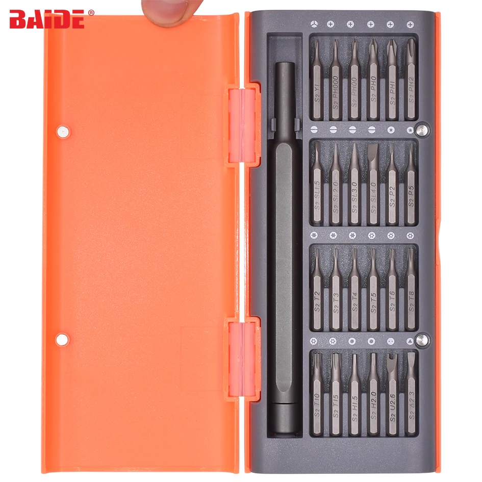 Новый стиль Orange Box Accept OEM Logo 24 в 1 Набор отверток с высококачественными прецизионными инструментами S2 Bit для Mi 60 компл./лот
Новый стиль Orange Box Accept OEM Logo 24 в 1 Набор отверток с высококачественными прецизионными инструментами S2 Bit для Mi 60 компл./лот