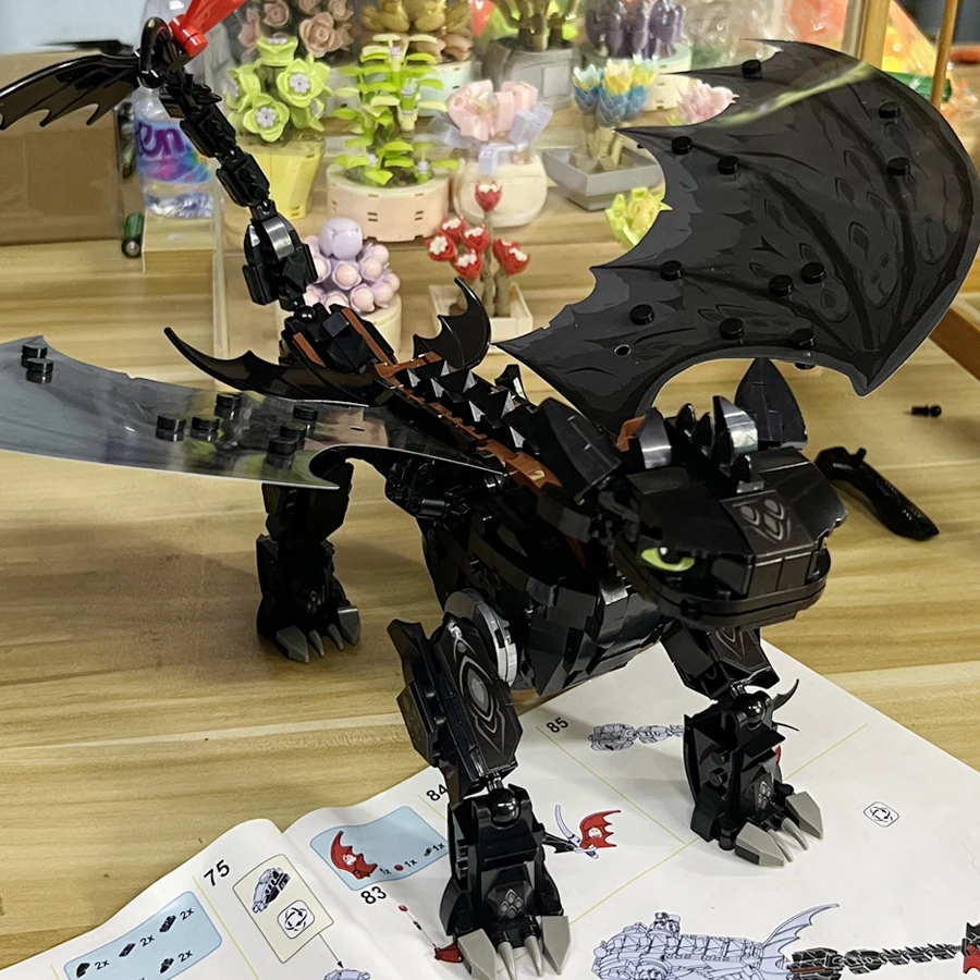 Black Mechanical Dragon Building Blocks Kit, Shadow Beast Construction Model, Poseable Desktop Display Toy
Black Mechanical Dragon Building Blocks Kit, Shadow Beast Construction Model, Poseable Desktop Display Toy