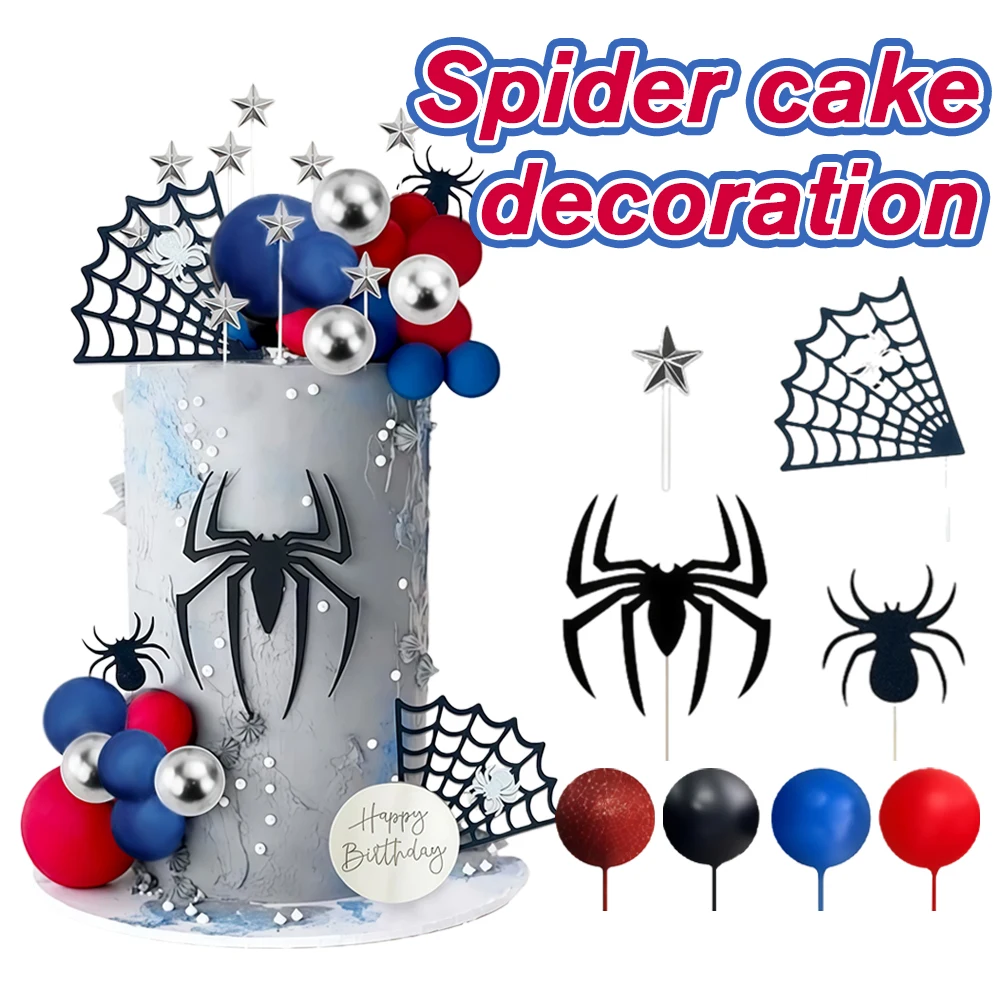 37pcs/set Spider Cake Topper with Web Foam Balls and Stars Halloween Birthday Party Decoration for Boys Men Baby Shower Supplies
37pcs/set Spider Cake Topper with Web Foam Balls and Stars Halloween Birthday Party Decoration for Boys Men Baby Shower Supplies