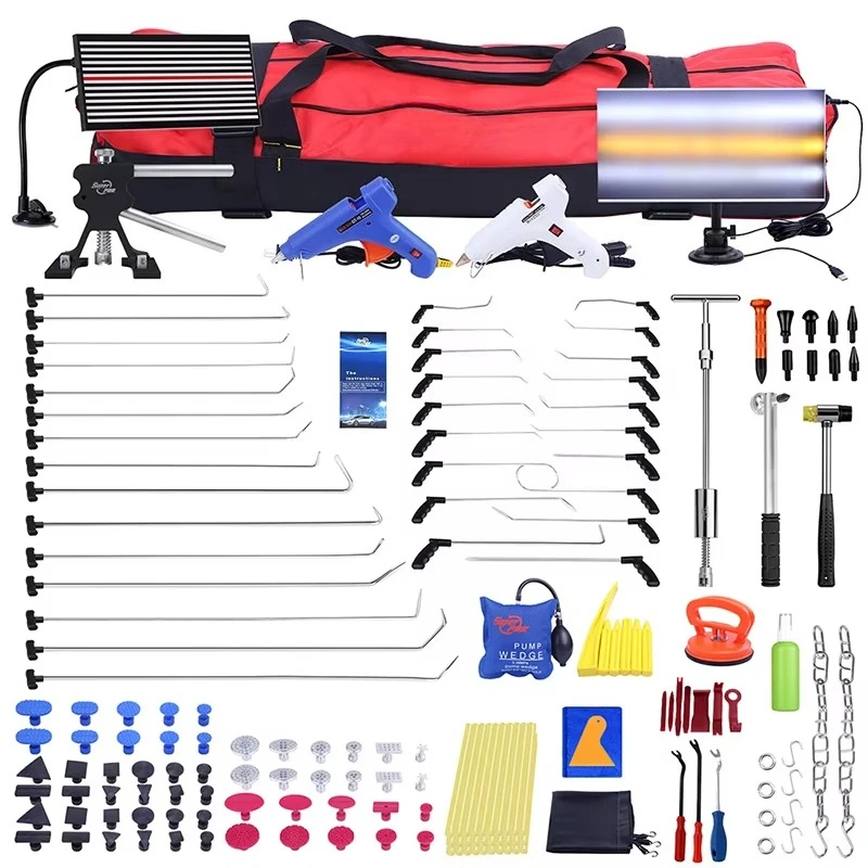 PDR Car Dent Repair Hook Rods Kit Vehicle Puller for Dent Remov Shop or Training School
PDR Car Dent Repair Hook Rods Kit Vehicle Puller for Dent Remov Shop or Training School