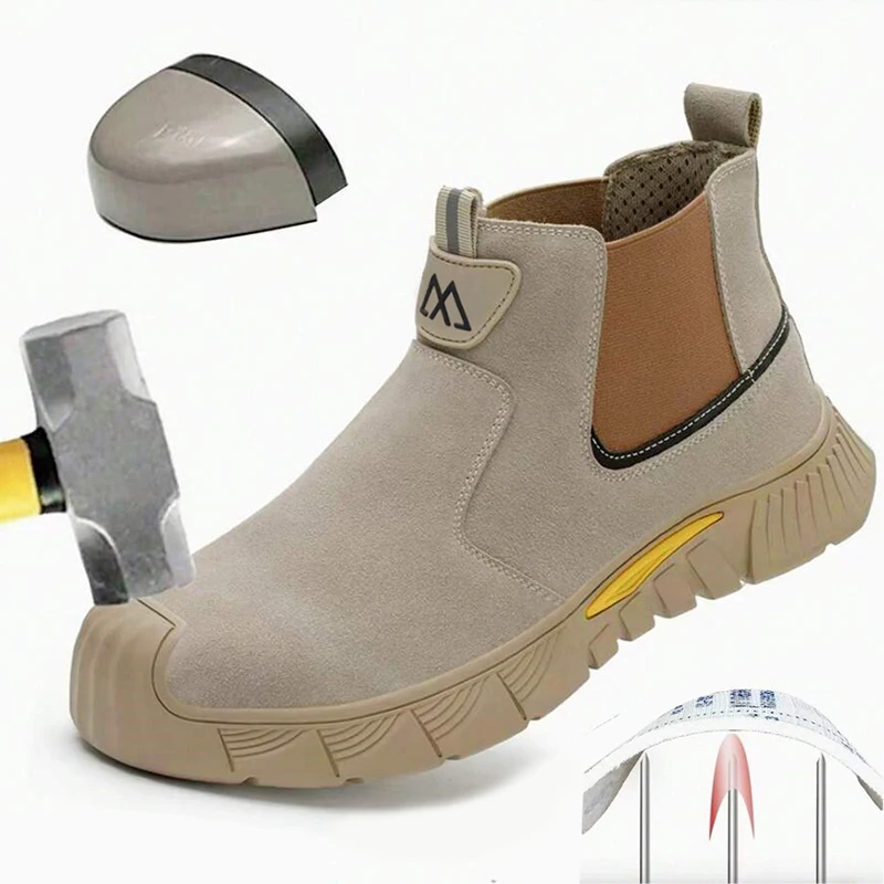 Рабочие ботинки с металлическим подноском для сварки, для мужчин и женщин, неразрушимые, с защитой от проколов, для строительства
Рабочие ботинки с металлическим подноском для сварки, для мужчин и женщин, неразрушимые, с защитой от проколов, для строительства