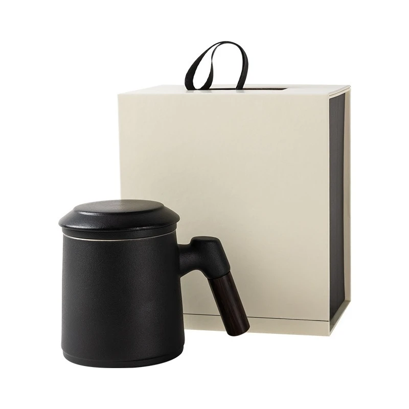 Ceramic mug wooden handle with lid filter tea water cup large capacity office cup three-piece set
Ceramic mug wooden handle with lid filter tea water cup large capacity office cup three-piece set