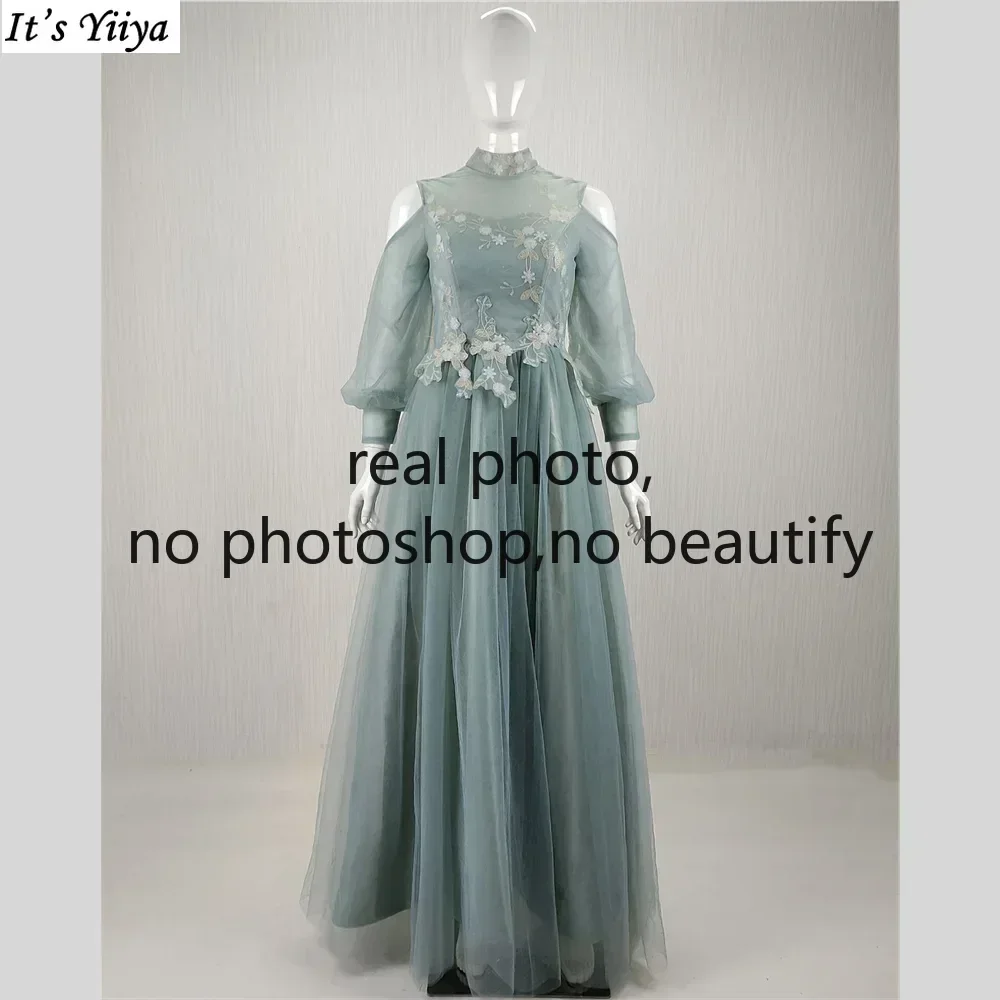 It's Yiiya Customized Real Photo Evening Dress Green High Collar 3/4 Sleeves A-line Floor Length Plus size Party Formal Gowns
It's Yiiya Customized Real Photo Evening Dress Green High Collar 3/4 Sleeves A-line Floor Length Plus size Party Formal Gowns