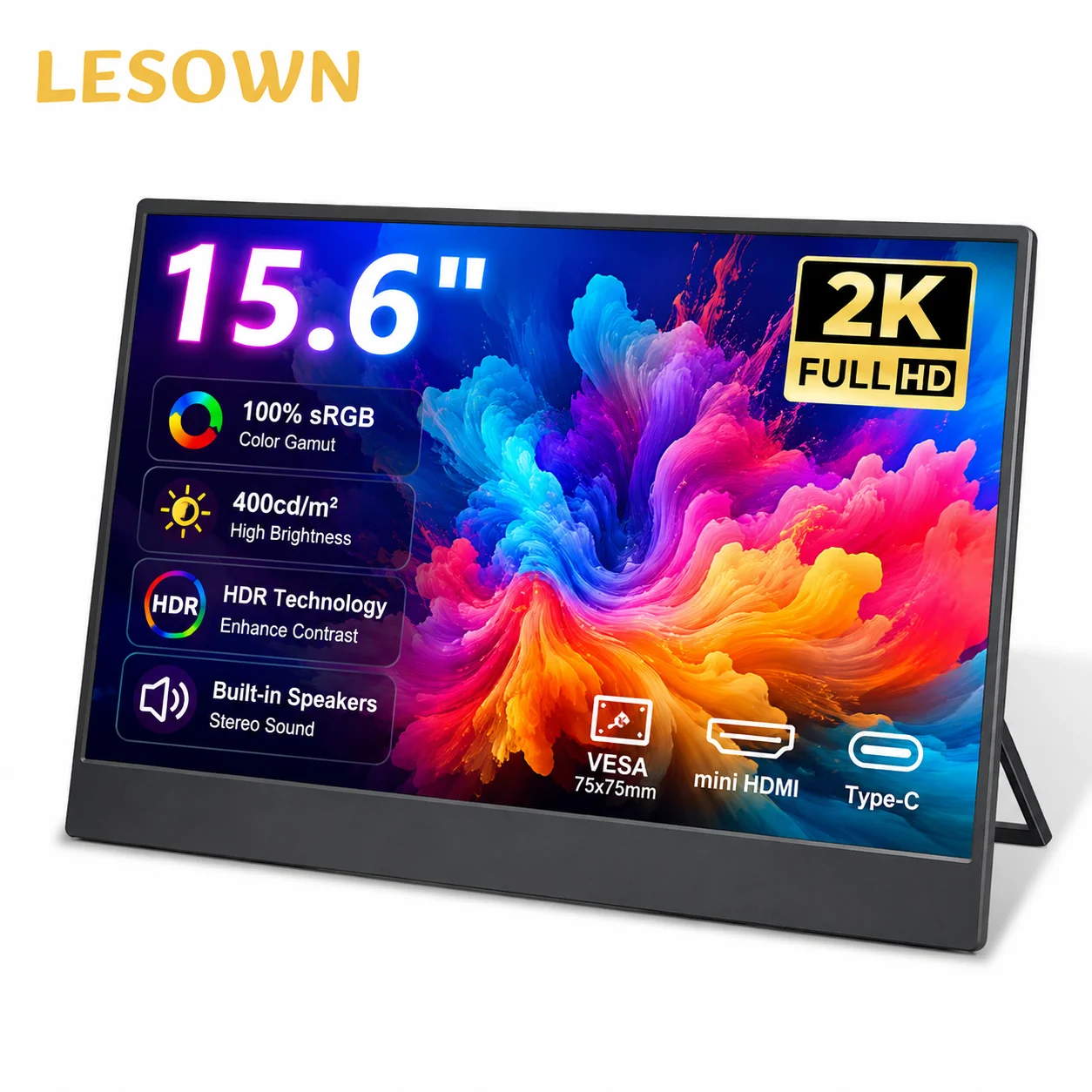 LESOWN Portable 15.6" Programming Screen for Linux SBC Connection 1920x1080 Display with Built-in Speakers for Devs
LESOWN Portable 15.6" Programming Screen for Linux SBC Connection 1920x1080 Display with Built-in Speakers for Devs